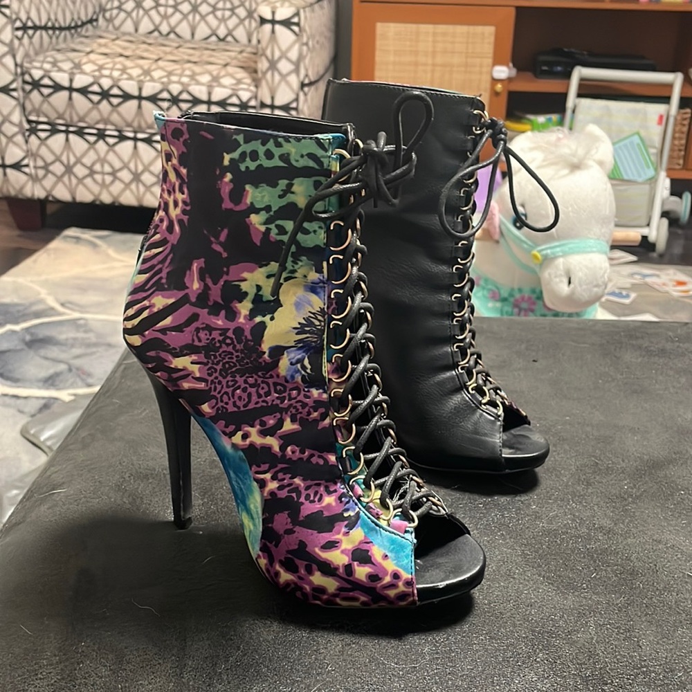 Two toned Sexy Abstract Heels